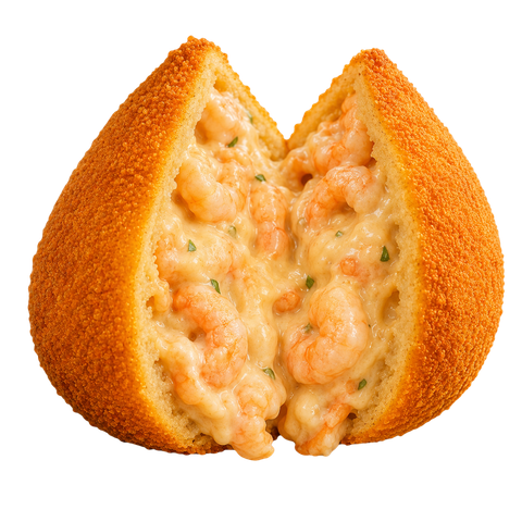 Shrimp filled coxinha